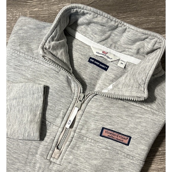 Vineyard Vines Tops - Vineyard Vines Women's 1/4 Zip Dreamcloth Shep Shirt Medium Light Gray Heather